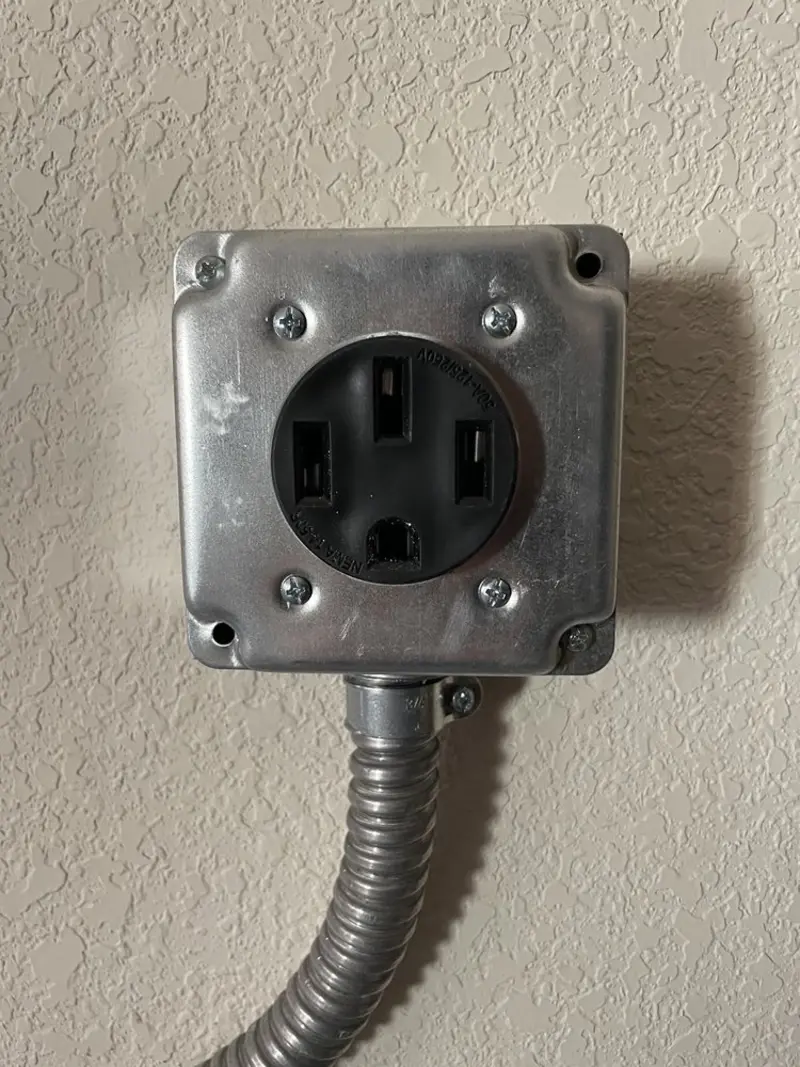 NEMA 14-50 outlet installed for Smart Home Electrical in La Joya